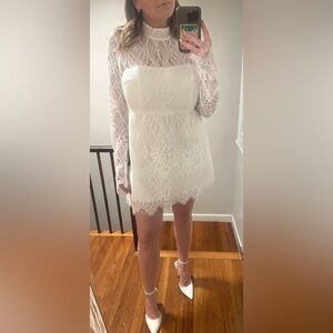 Elegant Lace White Dress